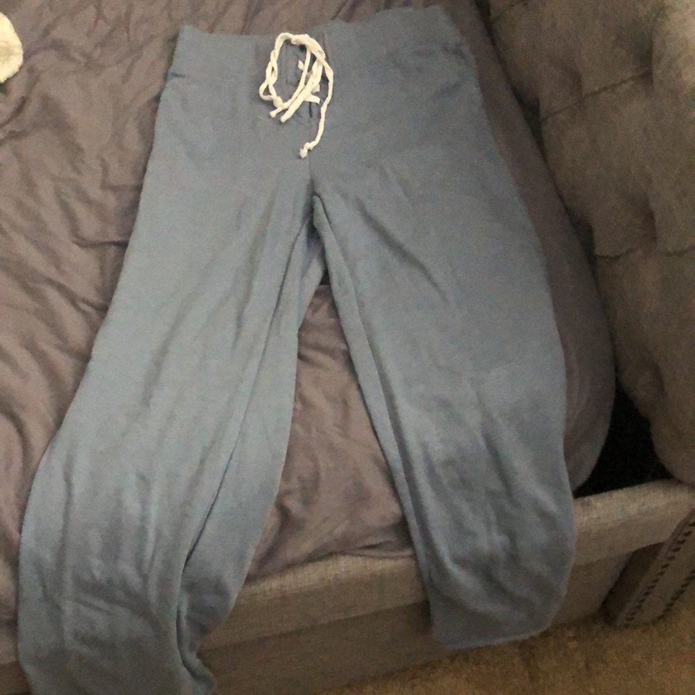 Tie up baby blue beach pant